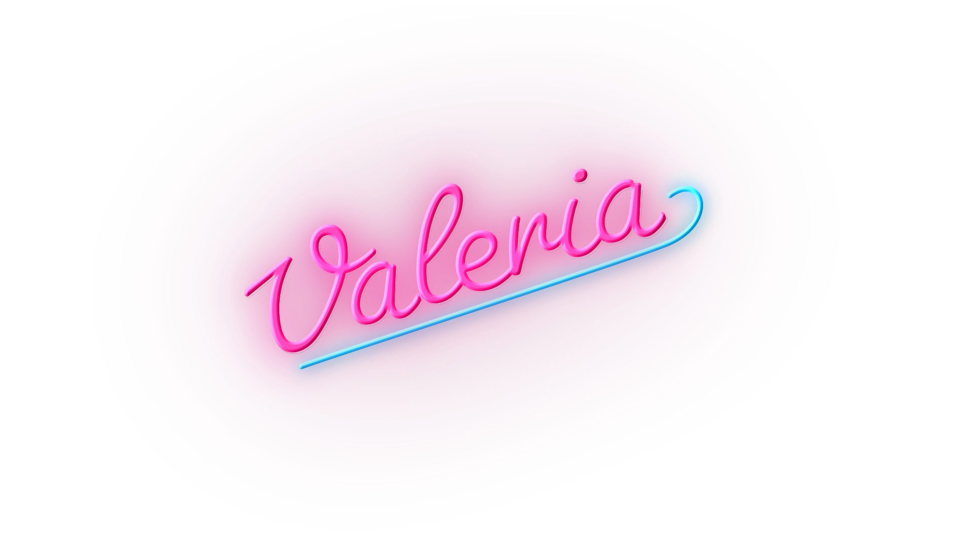 Letrero de neón Valeria